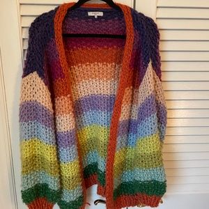 Anthropologie FRNCH Rainbow Knit Cardigan (OS)